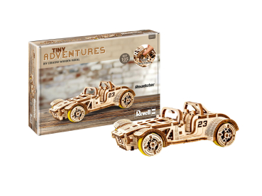 Revell 00615 Tiny Adventures - Roadster Holzfunktionsmodelle zum Zusammenbauen