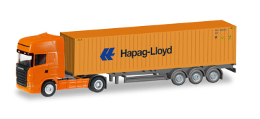 Herpa 066594 Scania R TL Container-Sattelzug "Hapag Lloyd"