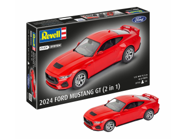 Revell 07743 2024 Ford Mustang GT (2 in 1) (Click System) Revell Bausatz zum Zusammenstecken mehrfarbig