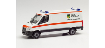 Herpa 095839 Mercedes-Benz Sprinter 13 Flachdach "Freistaat Sachsen / Katastrophenschutz"