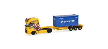 Herpa 320672 DAF XG+ Container-Sattelzug "Acargo / 20 ft. Open Top Hanjin"
