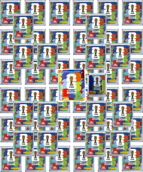 PANINI - 50 Sticker Tüten, 1 Album, 1 DFB Sticker,  FIFA WM 2026 Sticker