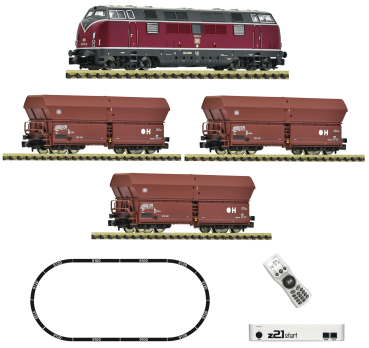 Fleischmann 5170003 z21 start Digitalset: Diesellokomotive BR 221 mit Güterzug, DB
