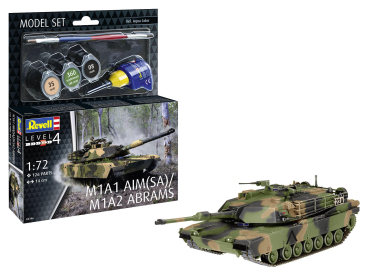 Revell 63346 Model Set M1A1 AIM(SA)/ M1A2 Abrams Revell Modellbausatz mit Basiszubehör
