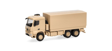 Herpa 747202 Mercedes-Benz Arocs 6x6 Pritsche/Plane, sandbeige undekoriert