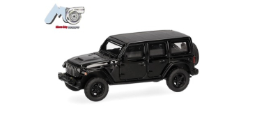 Herpa 87MC000028 MicroCity: Jeep Wrangler, schwarz (ab 2017)