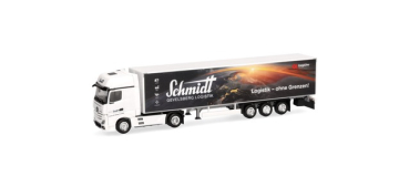 Herpa 959704 Mercedes-Benz Actros 18 L Gigaspace Koffer-Sattelzug “Schmidt Gevelsberg/Erde“