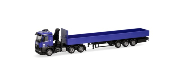 Herpa 960038 Mercedes-Benz Arocs (mit Ladekran) Pritschen-Sattelzug "Hoch-Tief"