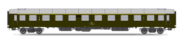 JC90400 UIC-X Reisezugwagen, 1. + 2. Klasse, grüne Lackierung, Epoche III