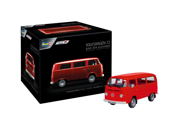 Revell 01034 Adventskalender VW T2 Bus Revell Bausatz zum Zusammenstecken mehrfarbig