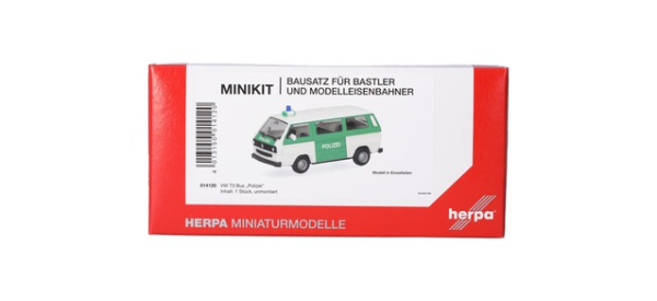 Herpa 014120 Herpa MiniKit: Volkswagen (VW) T3 Bus "Polizei"
