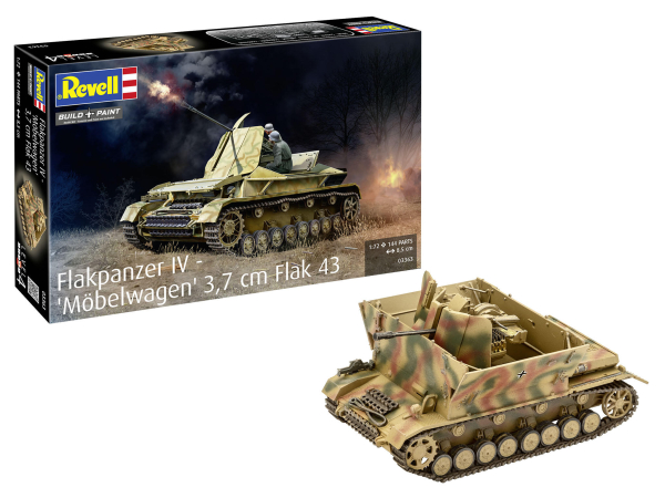 Revell 03363 Flakpanzer IV - "Möbelwagen" 3,7 cm Flak 43 Revell Modellbausatz
