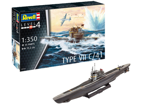 Revell 05154 German Submarine Type VII C/41 Revell Modellbausatz