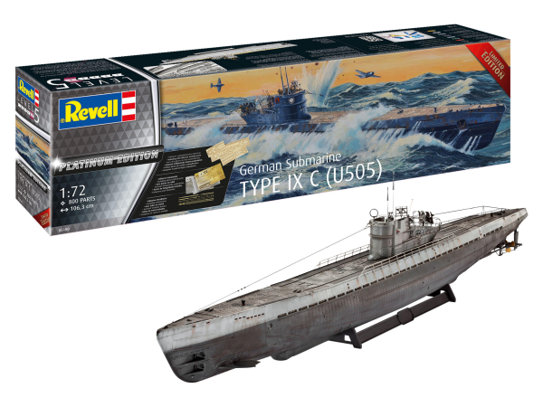 Revell 05180 German Submarine Type IX C(U505)"Platinum Edition"