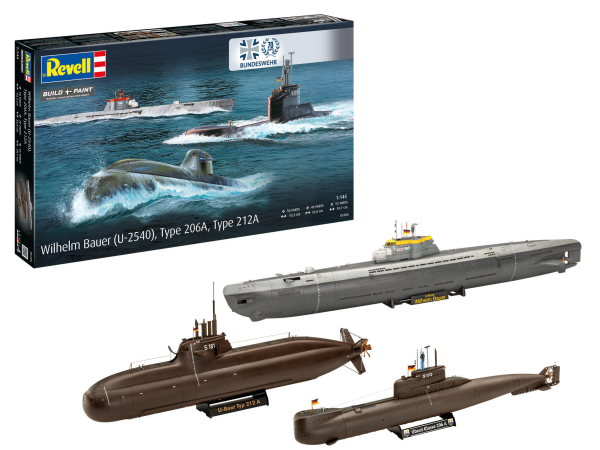 Revell 05186 70 Jahre Bundeswehr:Wilhelm Bauer,Type 206A,Class2 Revell Modellbausatz