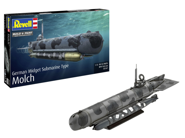 Revell 05187 German Midget Submarine Type Molch Revell Modellbausatz