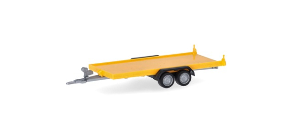 Herpa 052450-003 PKW-Transportanhänger 2-achs, gelb