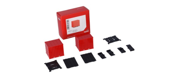 Herpa 053594-004 2x 10ft Container, rot