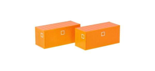 Herpa 053600-004 2x Baucontainer, kommunalorange