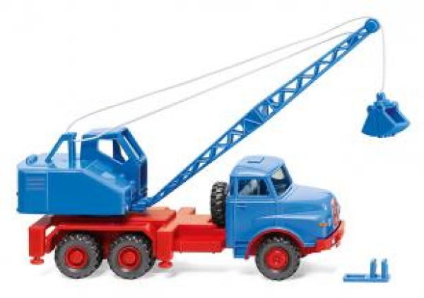 Wiking 066206 Kranwagen (MAN/Fuchs) - himmelblau