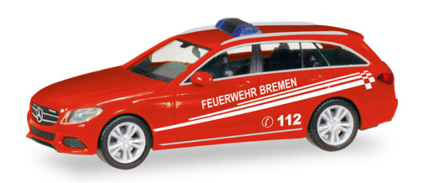 Herpa 093583 Mercedes-Benz C-Klasse T-Modell "Feuerwehr Bremen"