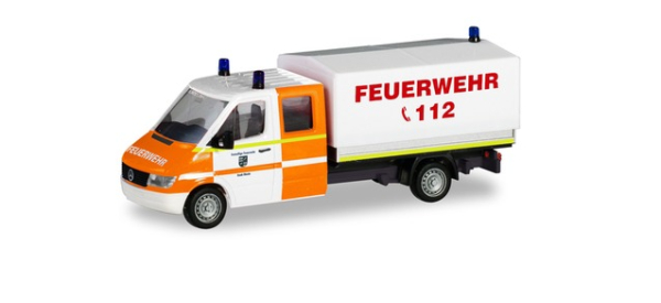 Herpa 094979 Mercedes-Benz Sprinter Doppelkabine mit Plane "Feuerwehr Rhede"