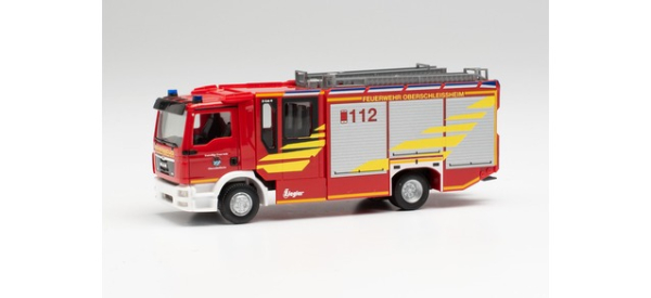 Herpa 095778 MAN TGS M Ziegler Z-Cab HLF 20 Löschfahrzeug "Feuerwehr Oberschleissheim"