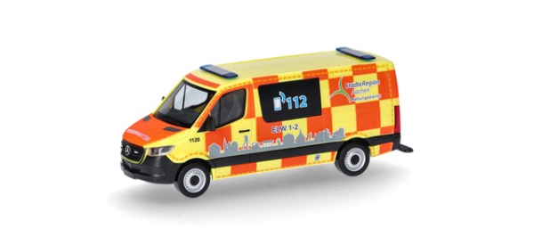 Herpa 097741 Mercedes-Benz Sprinter Flachdach "Rettungsdienst StädteRegion Aachen" (Nordrhein-Westfalen/Aachen)