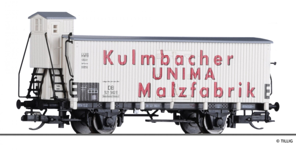 Tillig 17391 Kühlwagen "UNIMA-Malzfabrik Kulmbach", eingestellt bei der DB