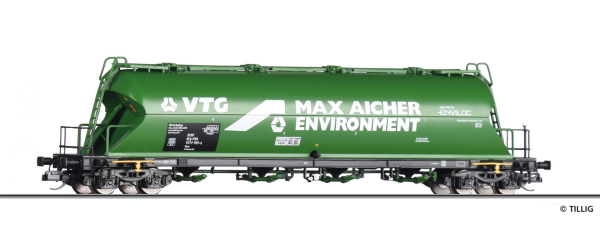 Tillig 18256 Staubbehälterwagen „Max Aicher GmbH & Co. KG“ der VTG AG