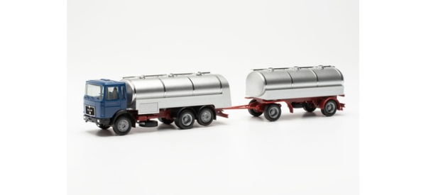 Herpa 317238 MAN F8 Milchtank-Hängerzug