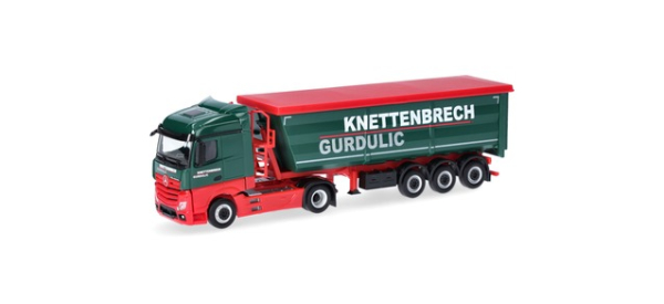 Herpa 318518 Mercedes-Benz Actros Streamspace Stahlmulden-Sattelzug "Knettenbrech & Gurdulic" (Hessen/Wiesbaden)