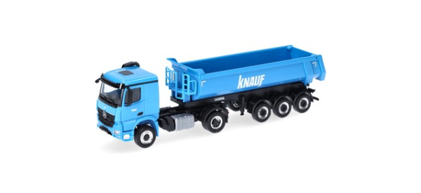 Herpa 319096 Mercedes-Benz Arocs Classicspace Carnehl Rundmulden-Sattelzug "Knauf"