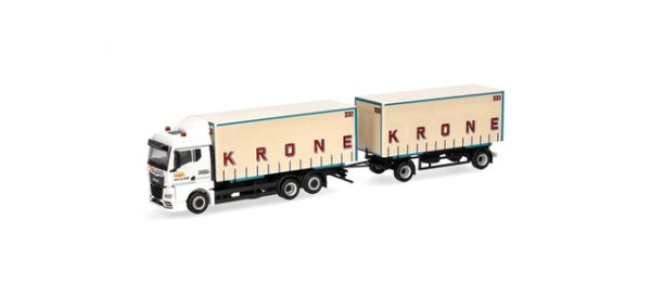 Herpa 319652 MAN TGX GM Wechselgardinenplanen-Hängerzug "Circus Krone"