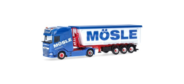 Herpa 320153 DAF XG+ Stahlmulden-Sattelzug "Mösle"