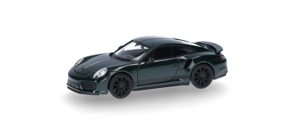 Herpa 420358 Porsche 911 (991) Turbo, verde british racing green