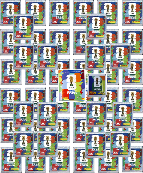 PANINI - 50 Sticker Tüten, 1 Album, 1 DFB Sticker,  FIFA WM 2026 Sticker