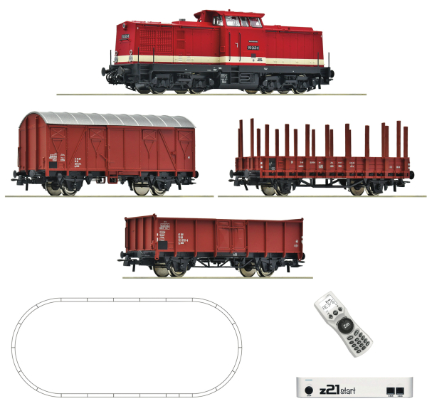 Roco 5110009 z21 start Digitalset: Diesellokomotive BR 110 mit Güterzug, DR