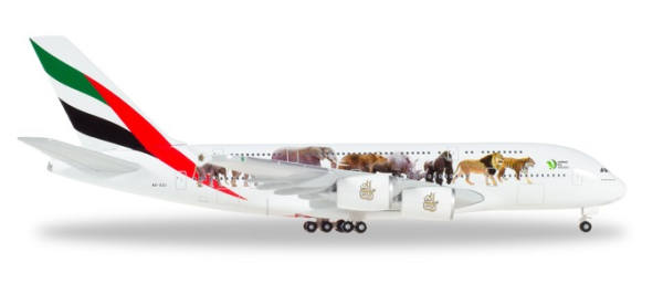 Herpa 531764 Emirates Airbus A380 "United for Wildlife"