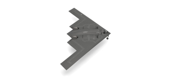 Herpa 573795 U.S. Air Force Northrop Grumman B-2A Spirit- 393rd Bomb Squadron "Tigers", Whiteman Air Base "Spirit of Arizona"