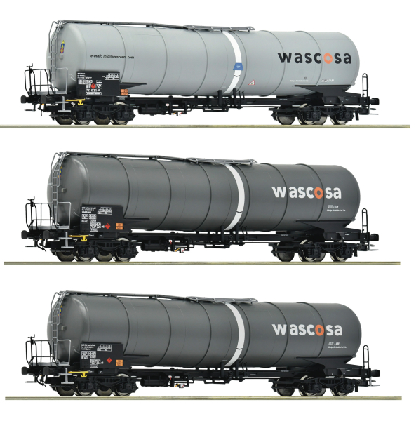 Roco 6600143 3-tlg. Set: Kesselwagen, Wascosa