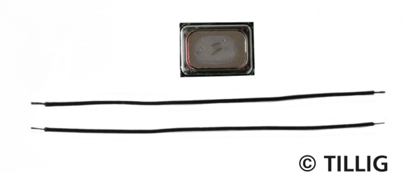 Tillig 66057 Lautsprecher, selbstklebend, zur Soundnachrüstung von TILLIG-Lokomotiven 15,0 x 11,0 x 3,50 mm, 8 Ohm