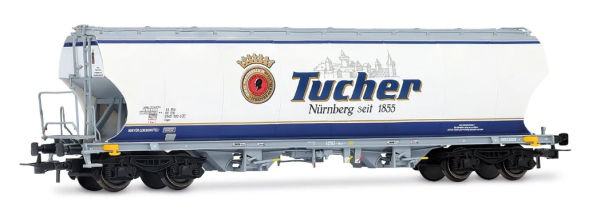 HR6676 4-achs. Getreidesilowagen „Tucher", hellblaue Farbgebung, Ep. V-VI