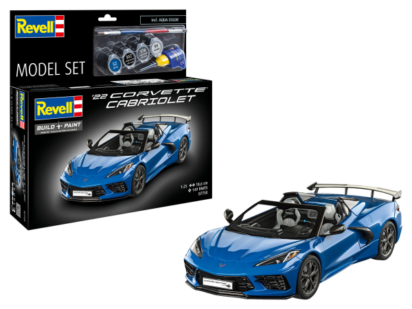 Revell 67750 Model Set Corvette C8 Cabriolet Revell Modellbausatz mit Basiszubehör