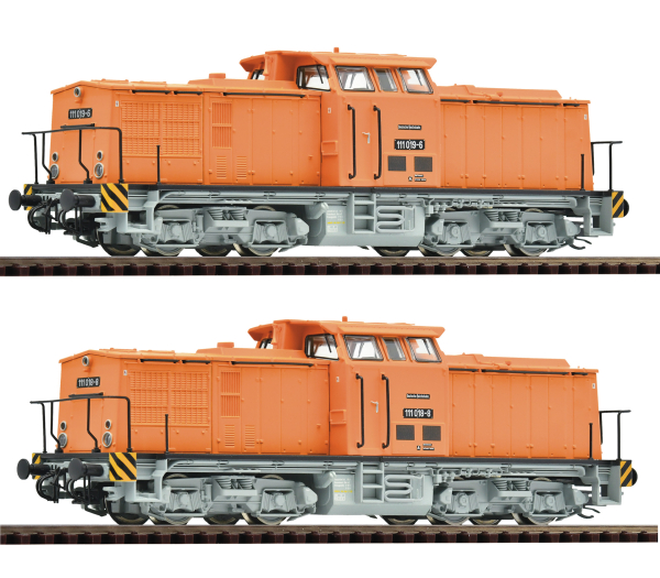 Roco 7390011 2-tlg Set: Diesellokomotiven 111 018-8 und 111 019-6, DR