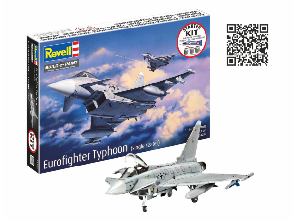 Revell 74282 Starter Kit Eurofighter Typhoon (single seater) Revell Modellbausatz mit Basiszubehör