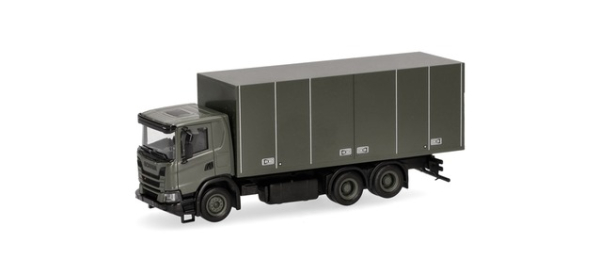 Herpa 747226 Scania XT17 Koffer-LKW 3achs "Schwedische Armee"