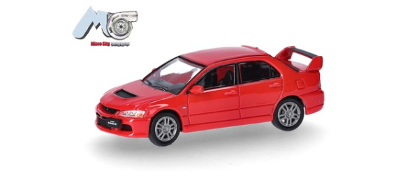 Herpa 87MC000005 MicroCity: Mitsubishi Lancer Evolution 9, rot (2005-2007)