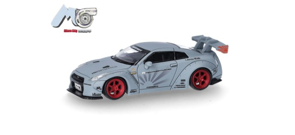 Herpa 87MC000008 MicroCity: Nissan GTR 35, grau (2007-2012)
