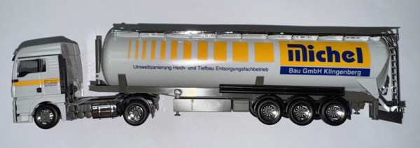 Herpa 929127 MAN TGX XLX Silo-Sattelzug "Michelbau"